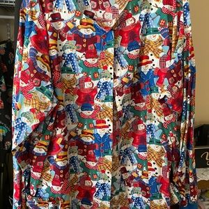 Snowman scrub jacket